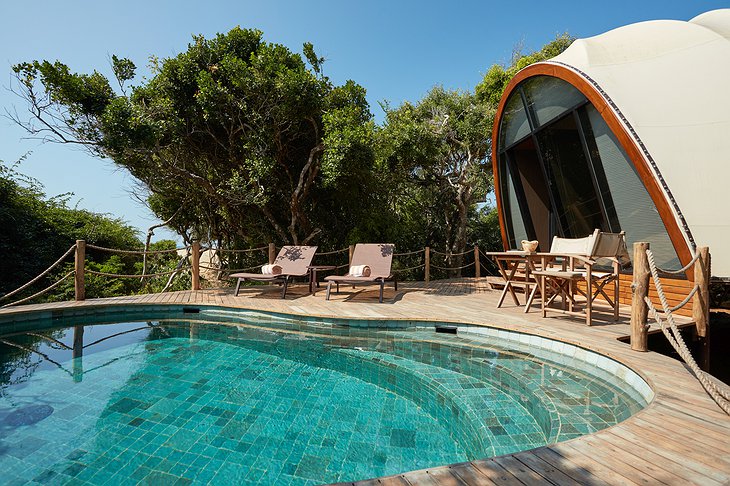 Wild Coast Tented Lodge cocoon pool