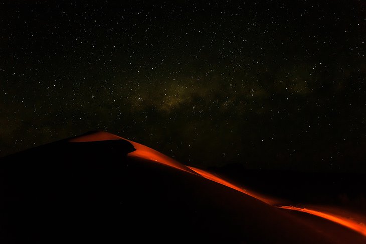 Starry night in the Namibian desert