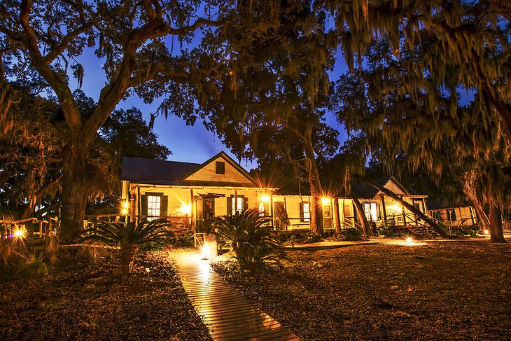 Little St. Simons Island Lodge Main Building In The Evening