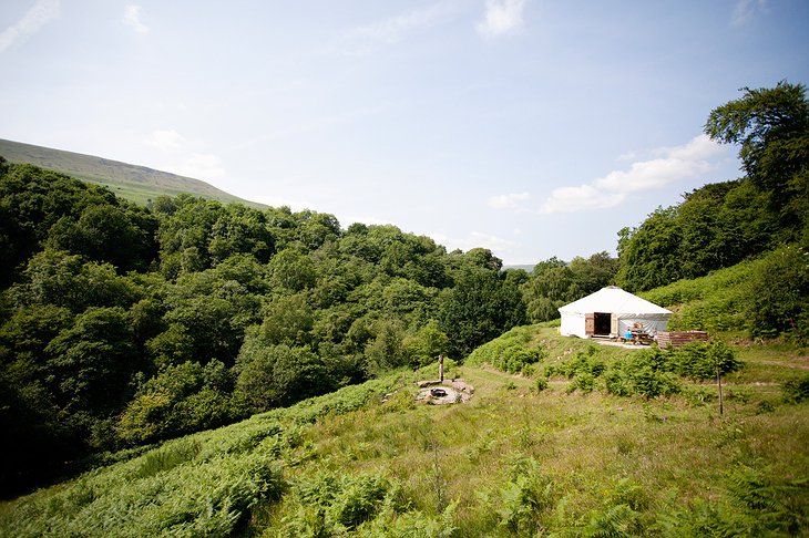 Black Mountains Yurt from far