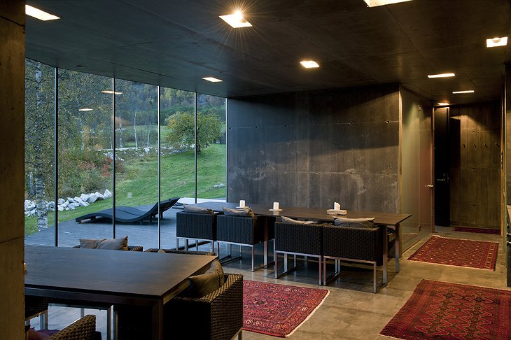 Juvet Landscape Hotel spa interior