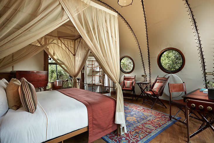 Wild Coast Tented Lodge cocoon bedroom