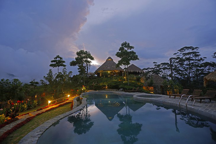 98 Acres Resort & Spa Pool Night View