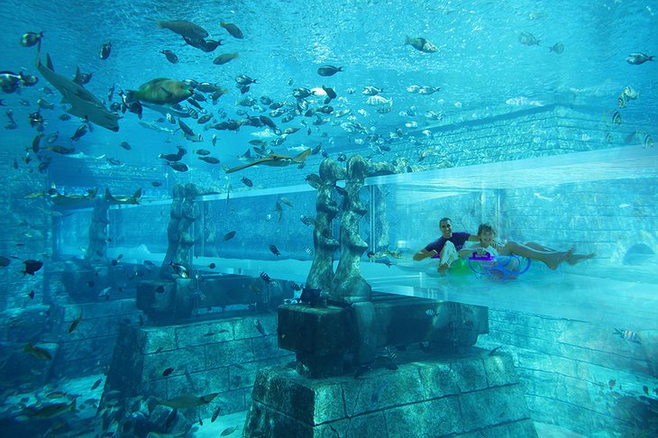 Underwater water slide