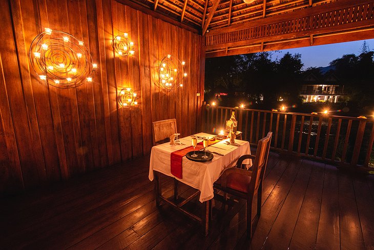 Muang La Lodge Private Romantic Candle-Lit Dinner