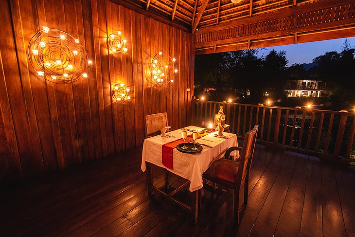 Muang La Lodge Private Romantic Candle-Lit Dinner