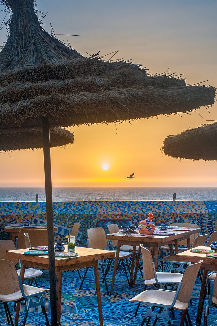 Salut Maroc Hotel Rooftop Terrace Sunset Panorama