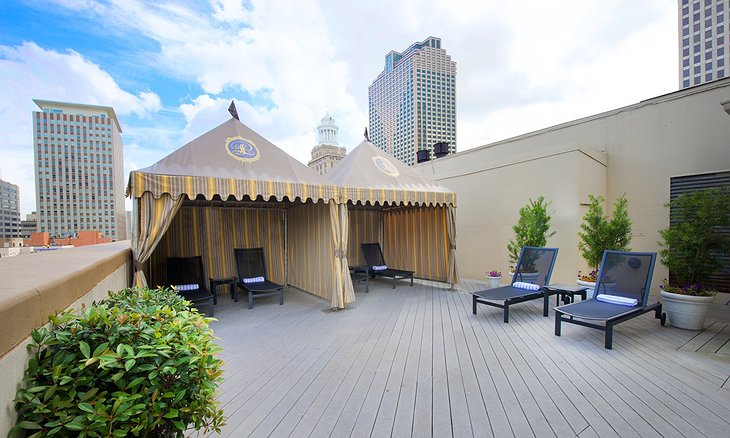 Le Pavillon Hotel rooftop terrace