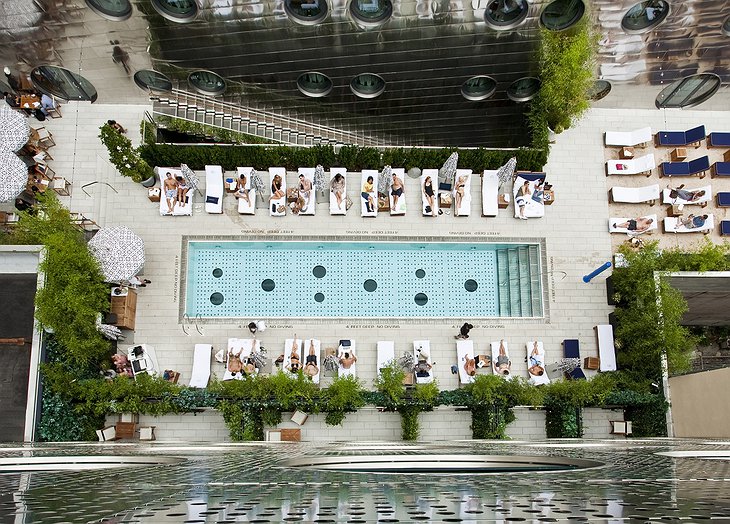 Dream Downtown pool aerial