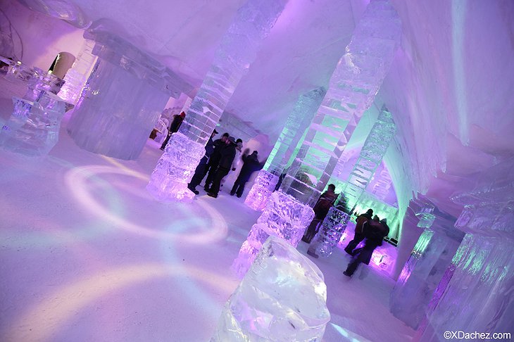 People in ice bar