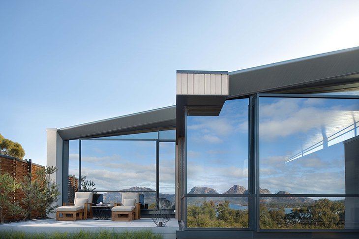 Saffire Freycinet hotel balcony