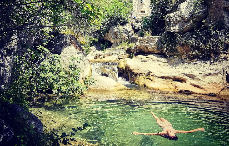 Le Moulin Camoula - Near Nice, A 15th-Century Flour Mill With A Waterfall And Two Peacocks