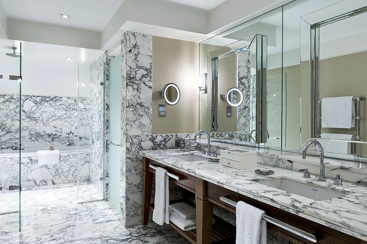 St. Pancras Renaissance Hotel Marble Bathroom