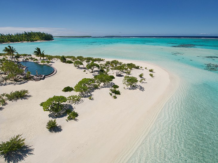 The Brando Hotel swimming pool and the beach