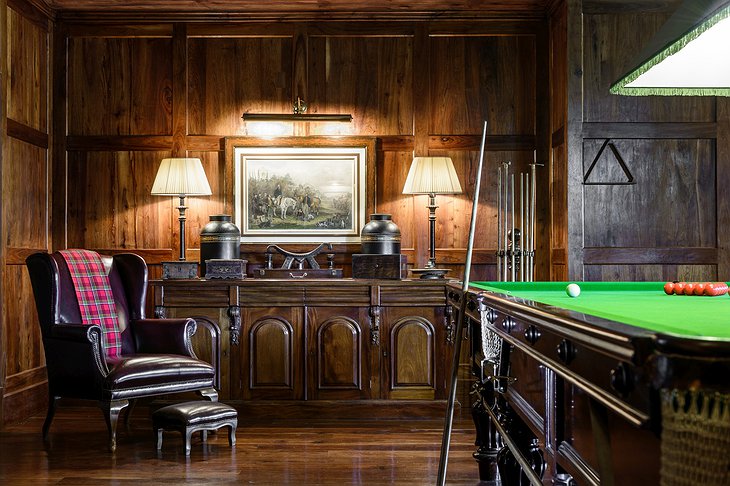 Singita Sasakwa Lodge billiard room