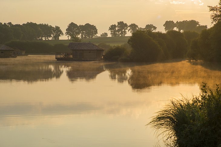 Floating Village in the mist