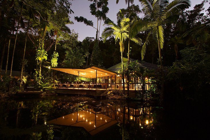 Daintree Eco Lodge at night