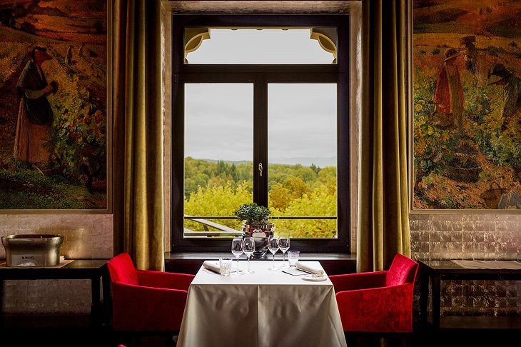 The Dolder Grand Hotel restaurant window view