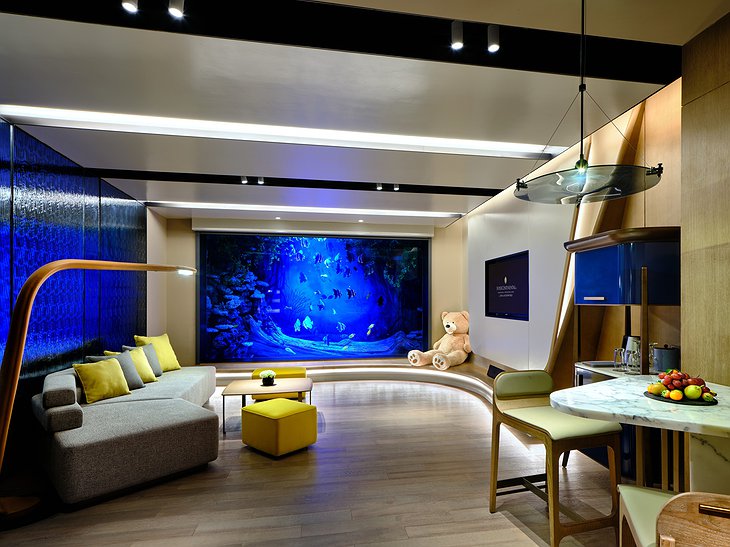 InterContinental Shanghai Wonderland Duplex Suite Aqua View Aquarium