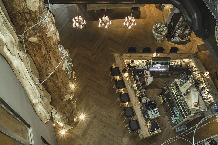 Mama Thresl Lobby Lounge from Above