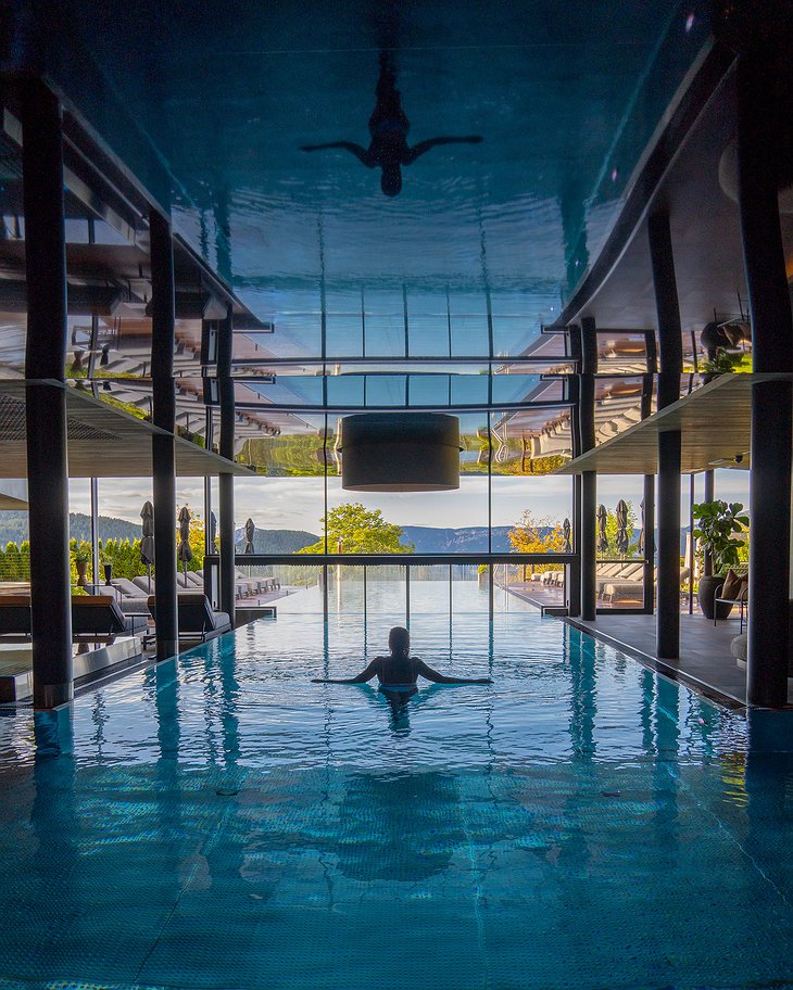 Hotel Chalet Mirabell Indoor Pool Reflections