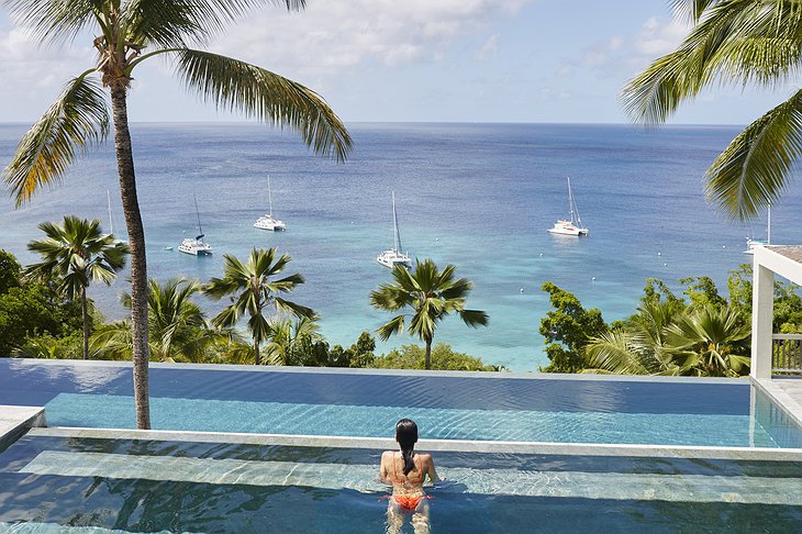 Mustique Island swimming pool