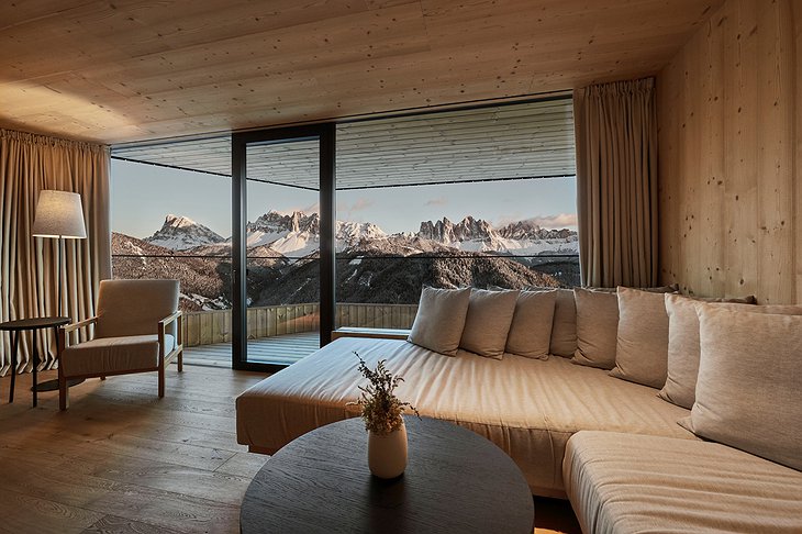 Forestis Dolomites Hotel Penthouse Living Room