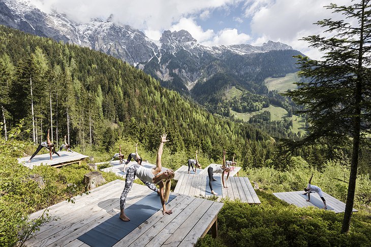 Priesteregg Platforms Mountain Panoramic Yoga