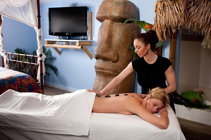 Chateau Avalon stone massage