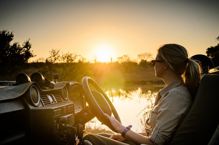 Singita Private game reserve safari ride in a Jeep