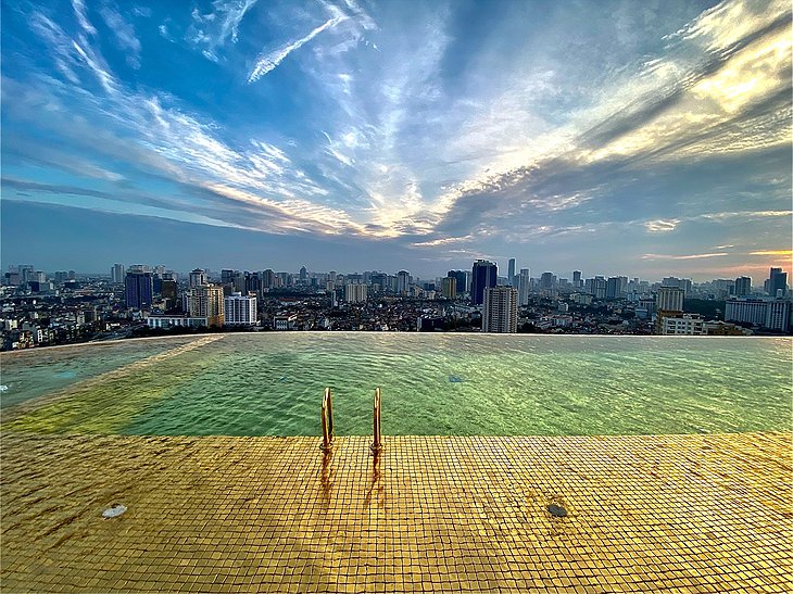Gold Infinity Pool Hanoi Panorama