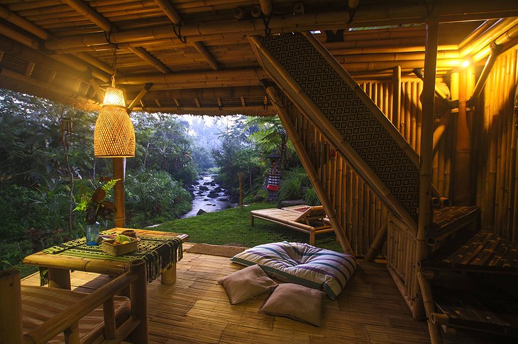 Hideout Bali bamboo house terrace