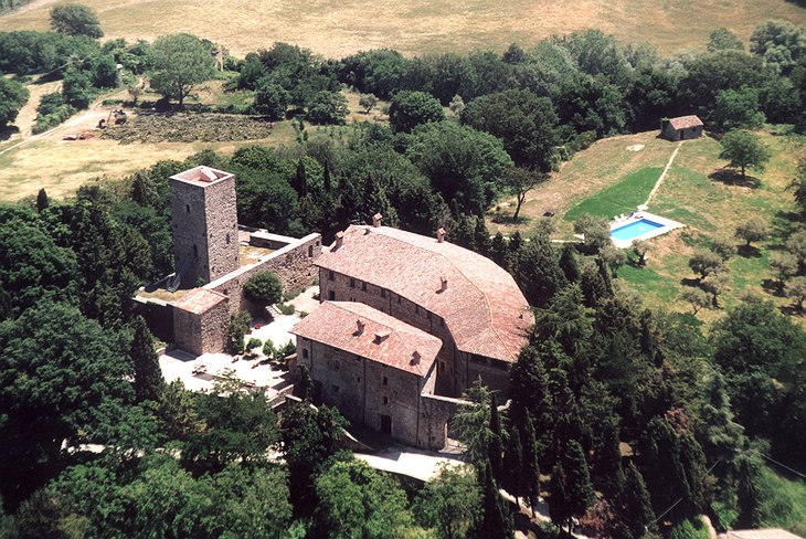 Castello di Petroia aerial