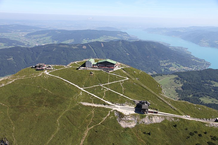 Schafberg peak with the Schafberg hotel