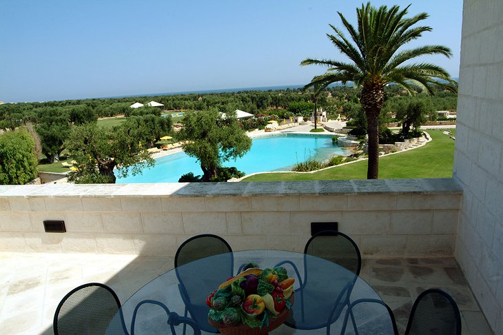 Terrace with pool view