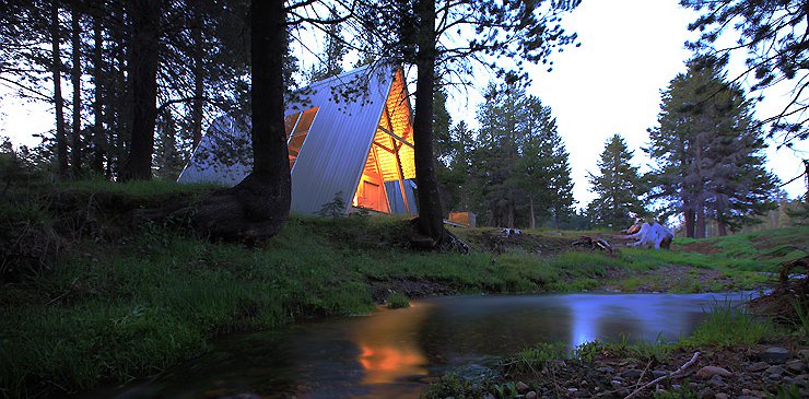 Far Meadow - A Frame  - American Forest Living With Big Windows