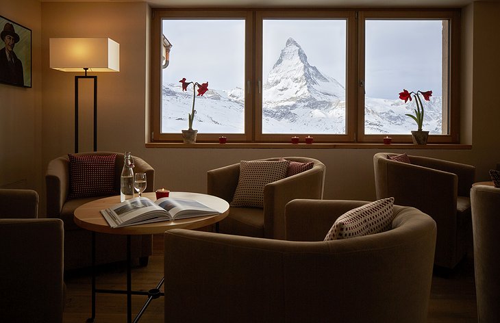 Riffelhaus 1853 Hotel Lounge Matterhorn Panorama From The Windows