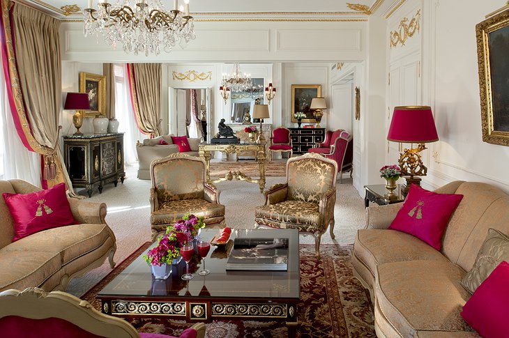 Hotel Plaza Athenee Paris royal suite living room