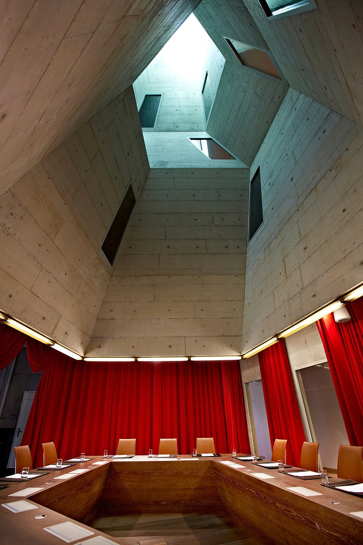 Looking up from the meeting room on the beautiful architecture