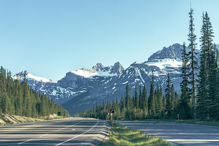 Scenic AB-93 Road In Canada