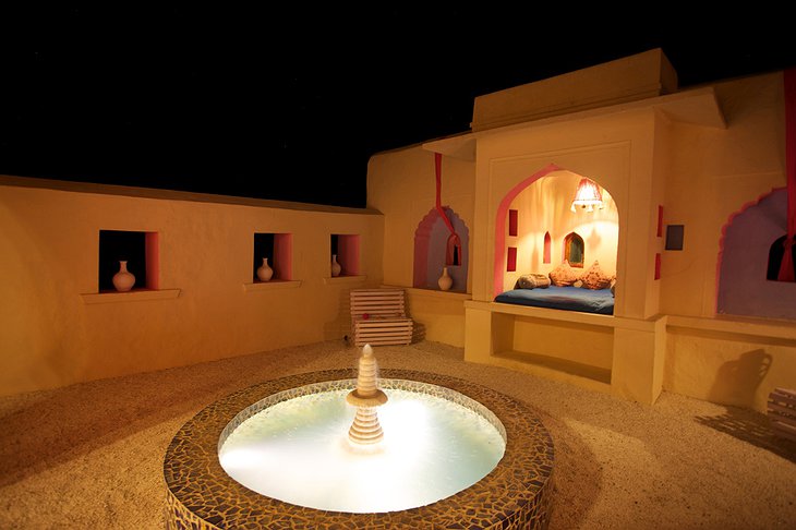 Lakshman Sagar fountain at night