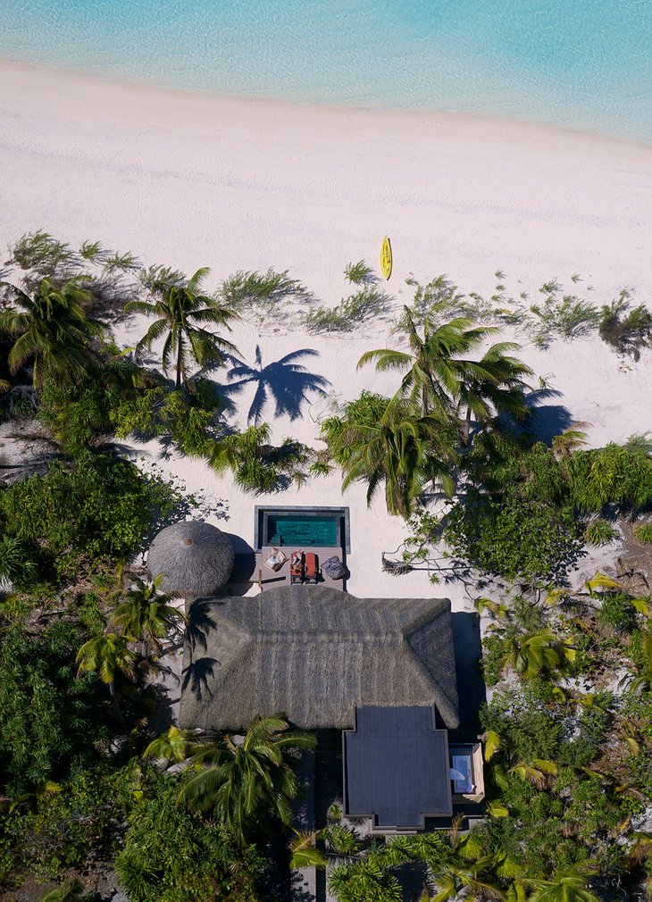 The Brando Hotel one bedroom lodge aerial