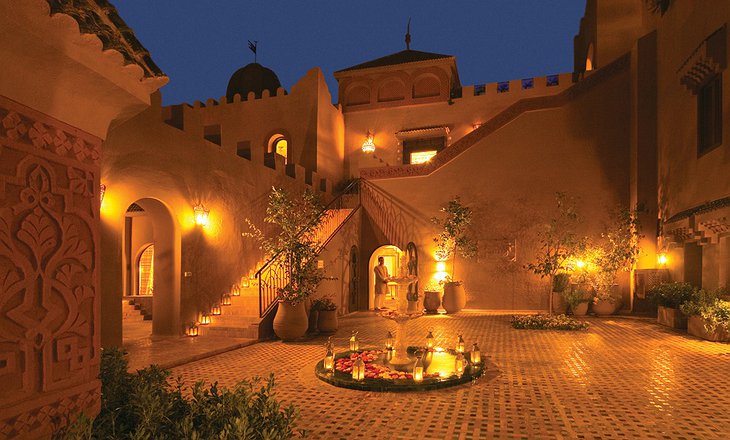 Kasbah Tamadot at night