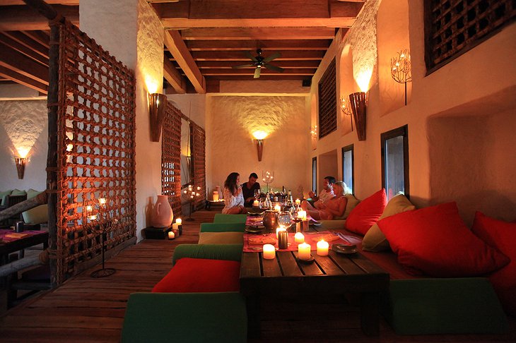 Colorful relax room in Zighy Bay hotel