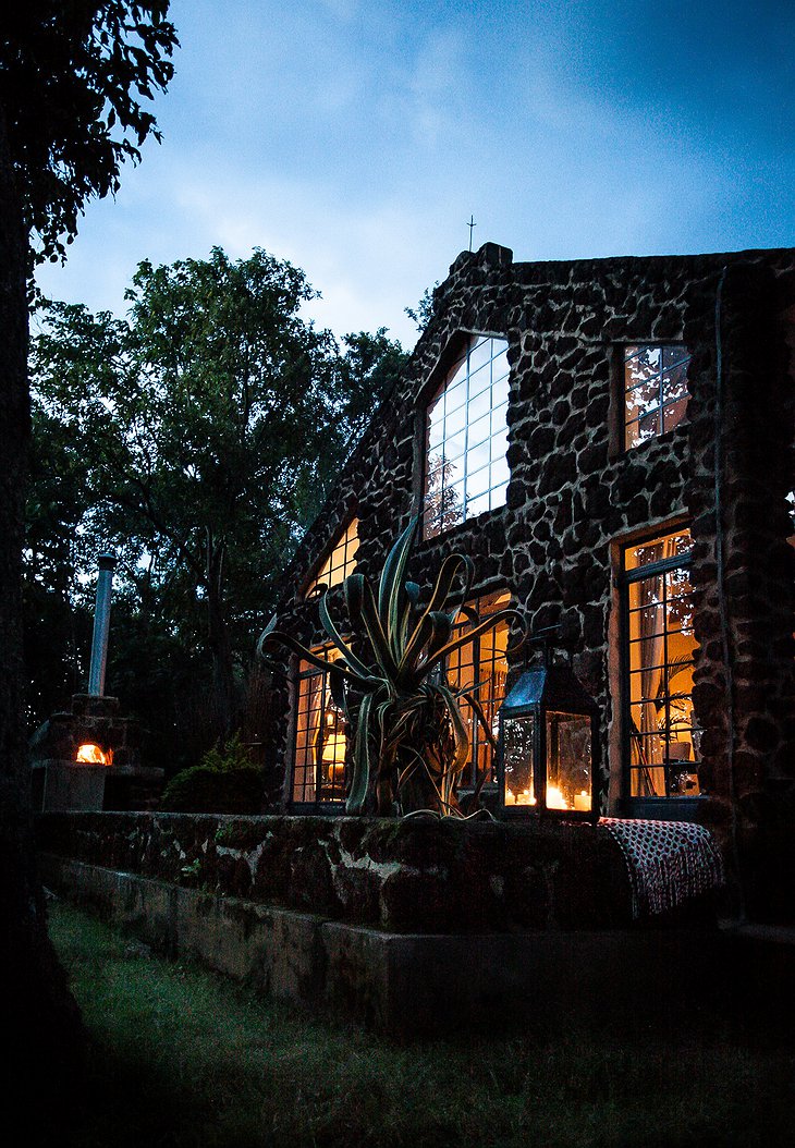 Clouds Mountain Gorilla Lodge Terrace At Night