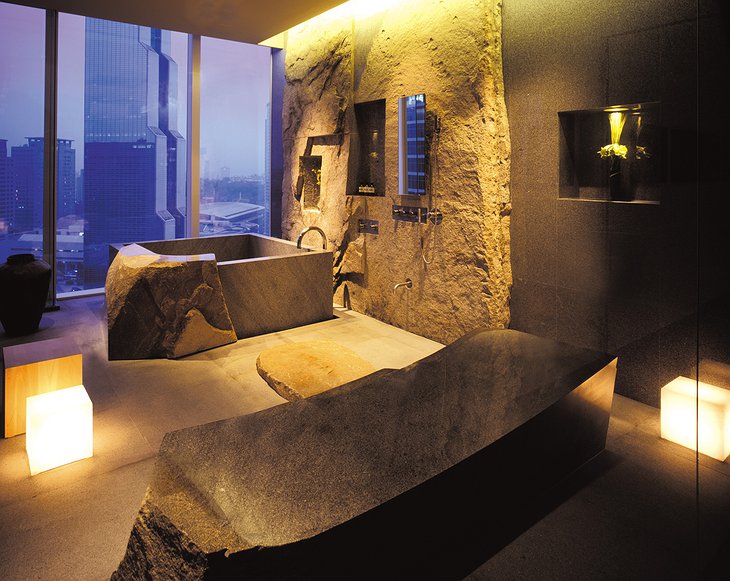 Stone bathroom