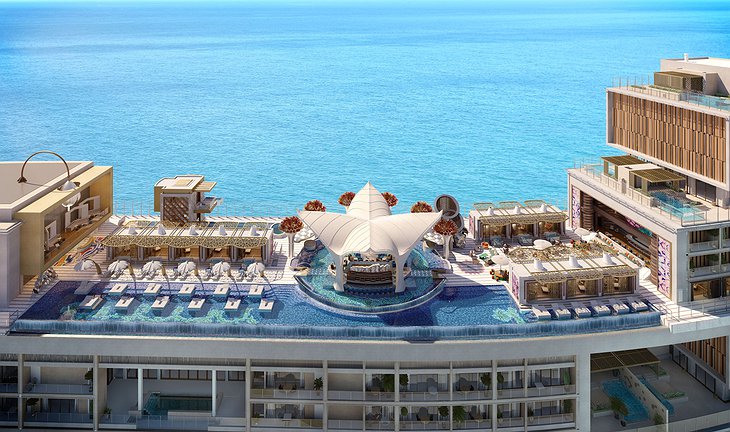 Atlantis The Royal Hotel Rooftop Terrace With Infinity Pools