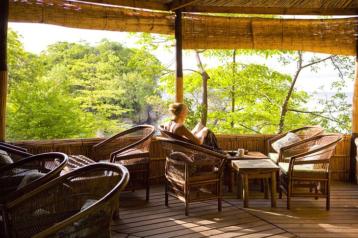 Mumbo Island lounge with lake view