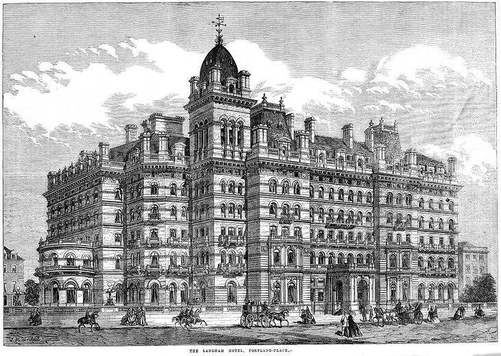 Langham Hotel London vintage picture