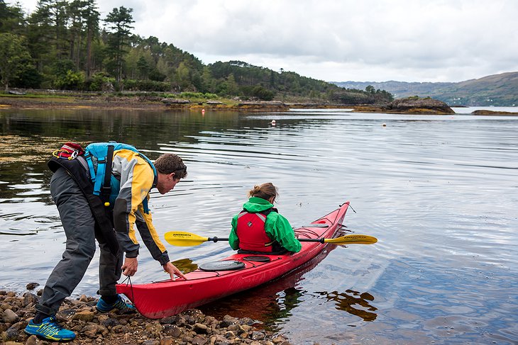 Kayaking in a loch